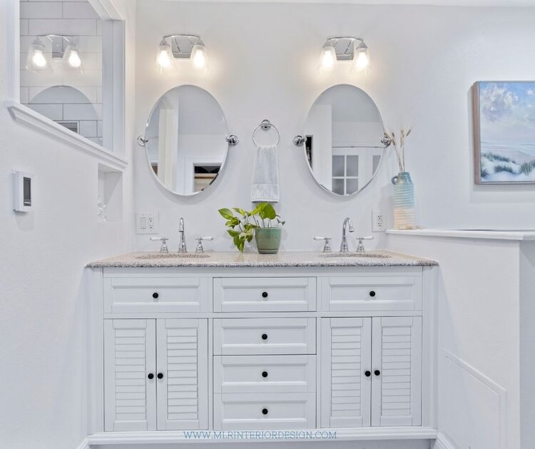 Coast bathroom vanity | MLR Design Interiors