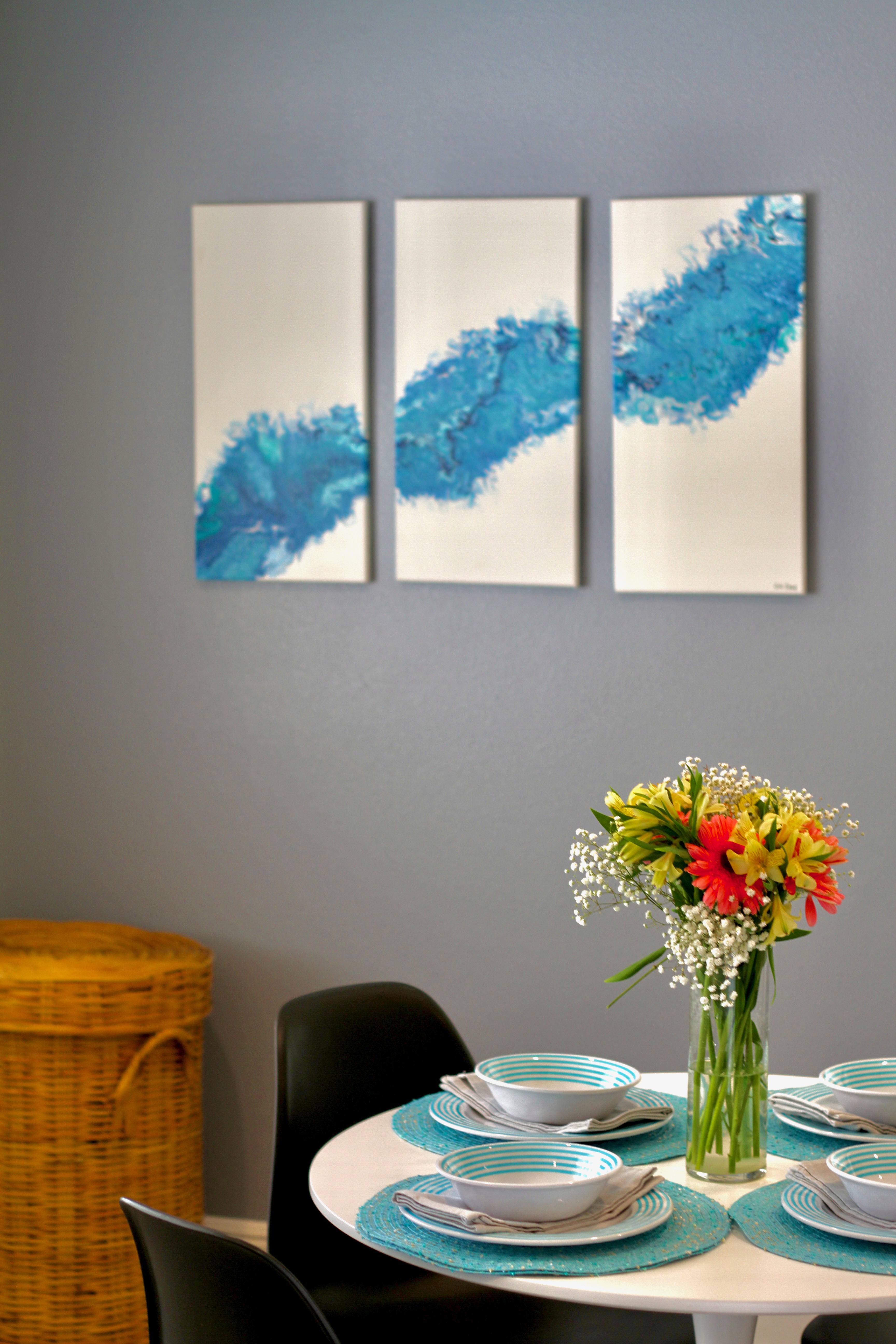 blue waves artwork