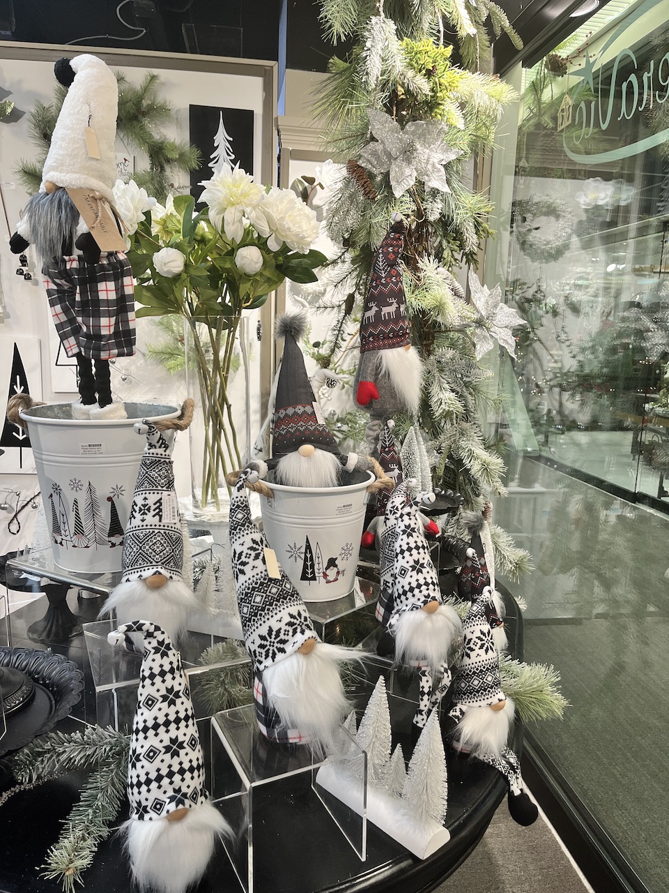 black and white gnomes